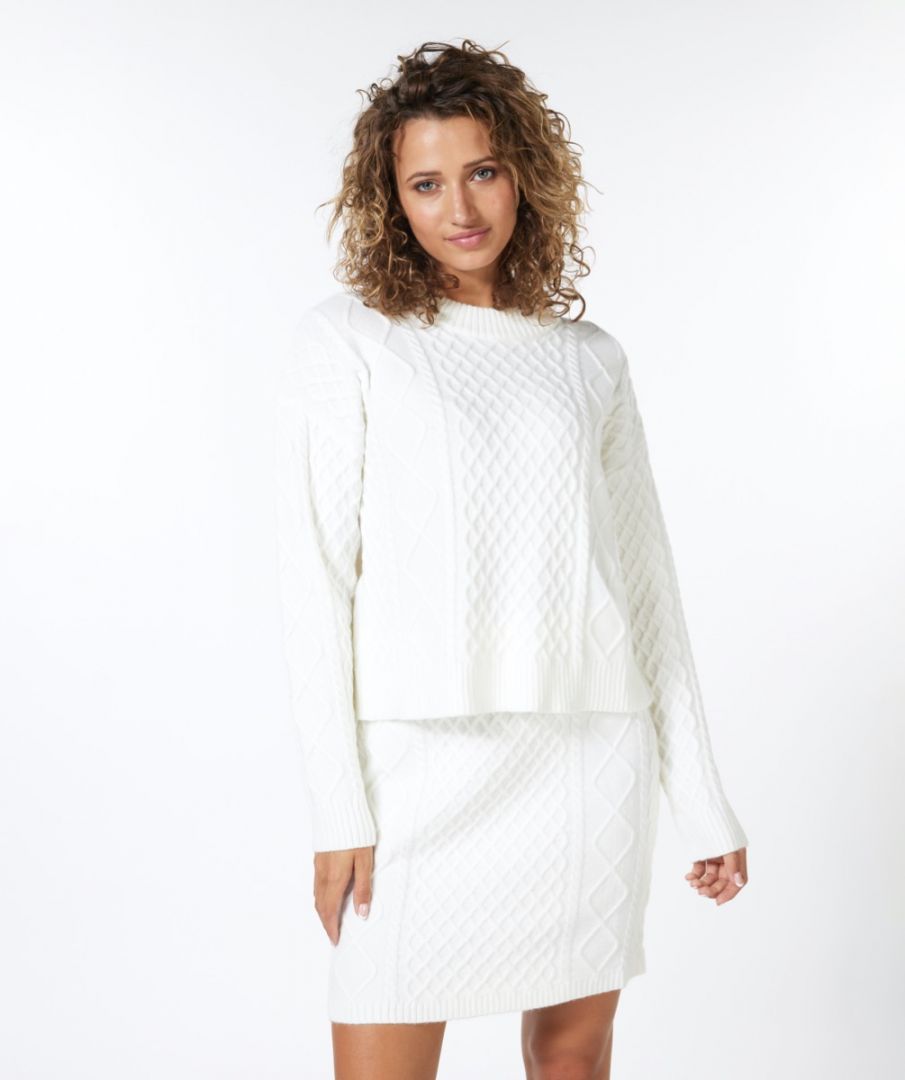 Tricot texturé off white Esqualo - F23.18506