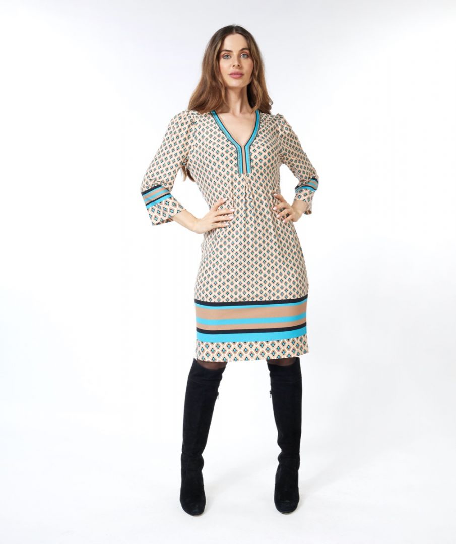 Robe print turquoise Esqualo - F23.30500