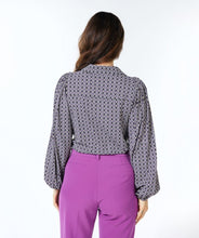 Charger l&#39;image dans la galerie, Blouse print mauve Esqualo - F23.30506
