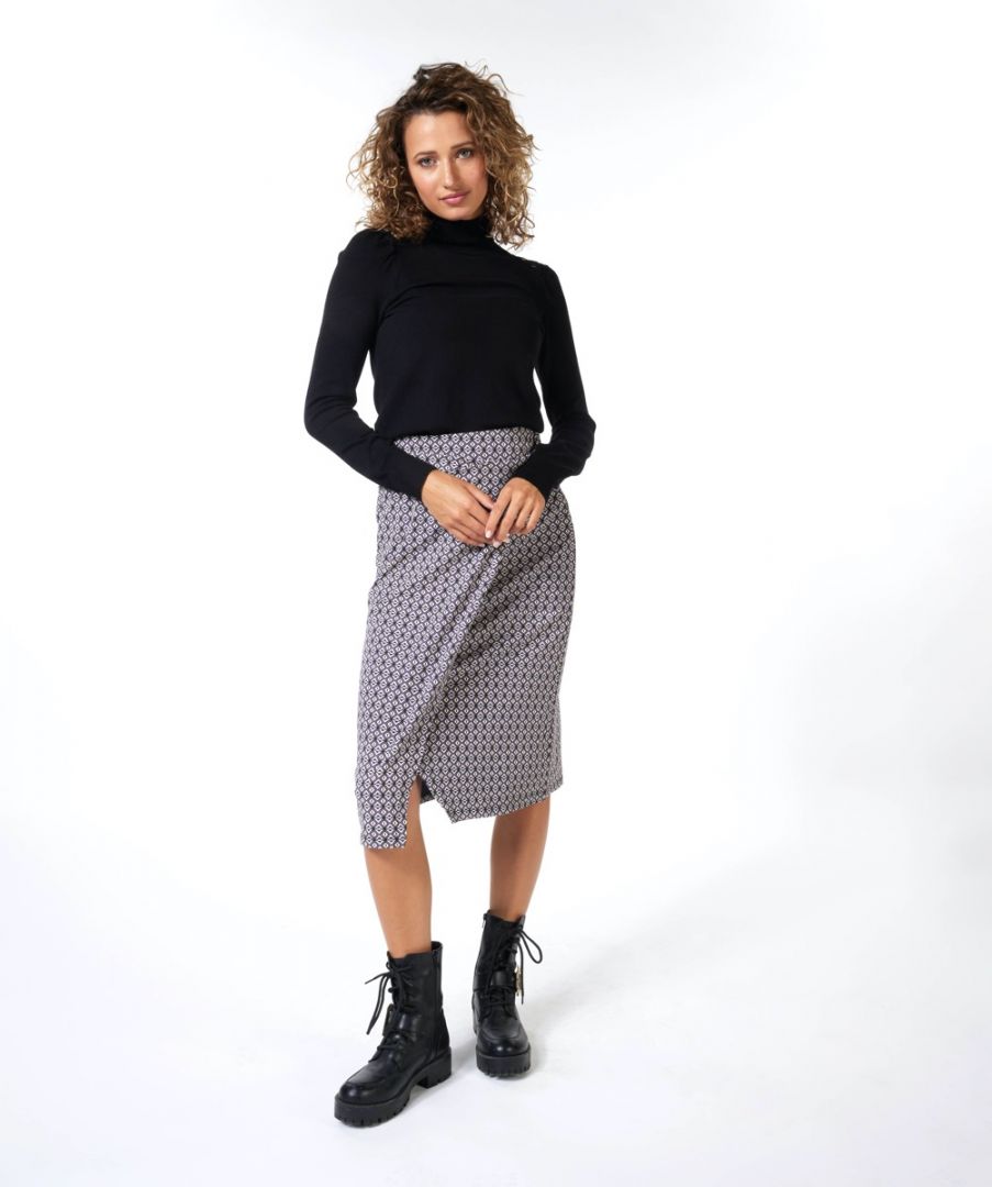 Jupe print mauve Esqualo - F23.30507