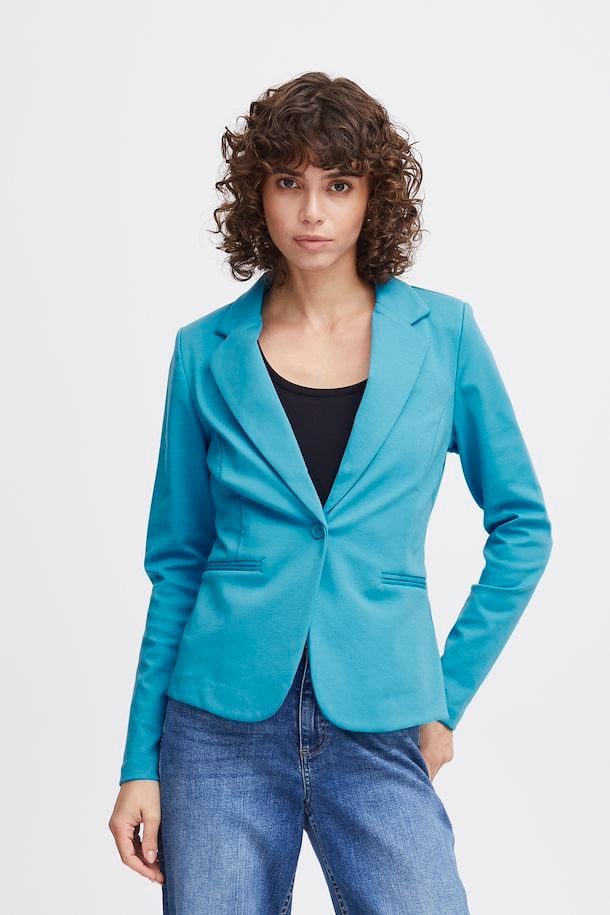 Blazer turquoise ICHI - 20101801-hawaiian océan