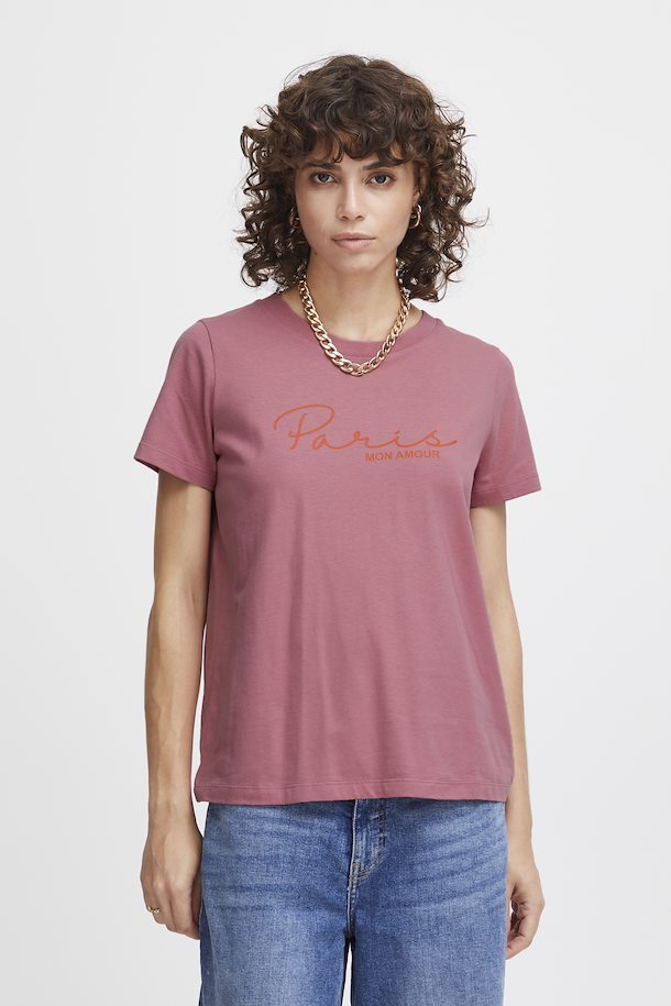 T-shirt Paris rose ICHI - 20119616-heather rose