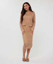 Charger l&#39;image dans la galerie, Cardigan Esqualo - Hs25.0222-praline
