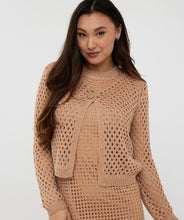 Charger l&#39;image dans la galerie, Cardigan Esqualo - Hs25.0222-praline
