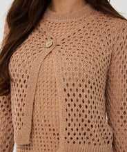 Charger l&#39;image dans la galerie, Cardigan Esqualo - Hs25.0222-praline
