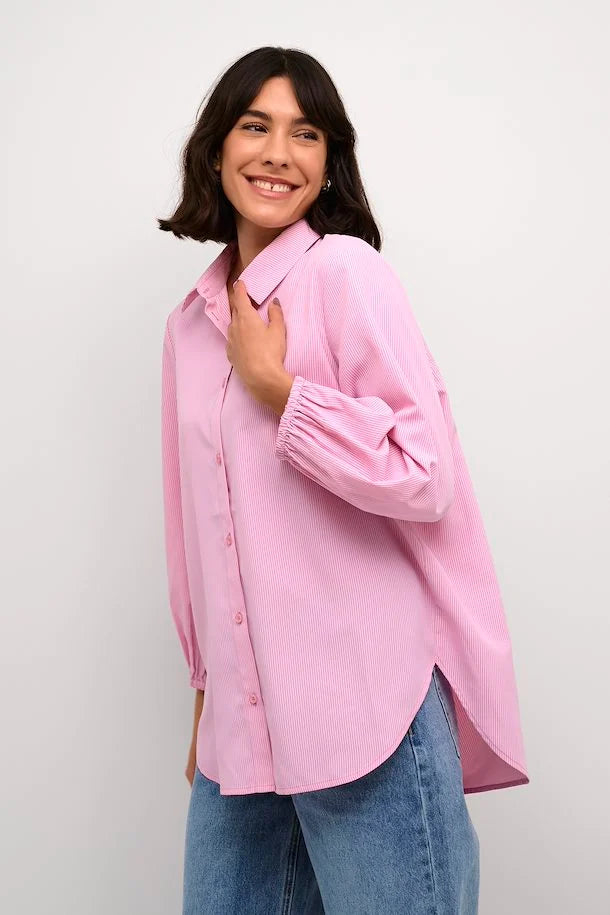 Chemise - Kaffe - 10508945 - Pink stripe