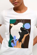 Charger l&#39;image dans la galerie, T-shirt paillette KAFFE - 10507896-optical white
