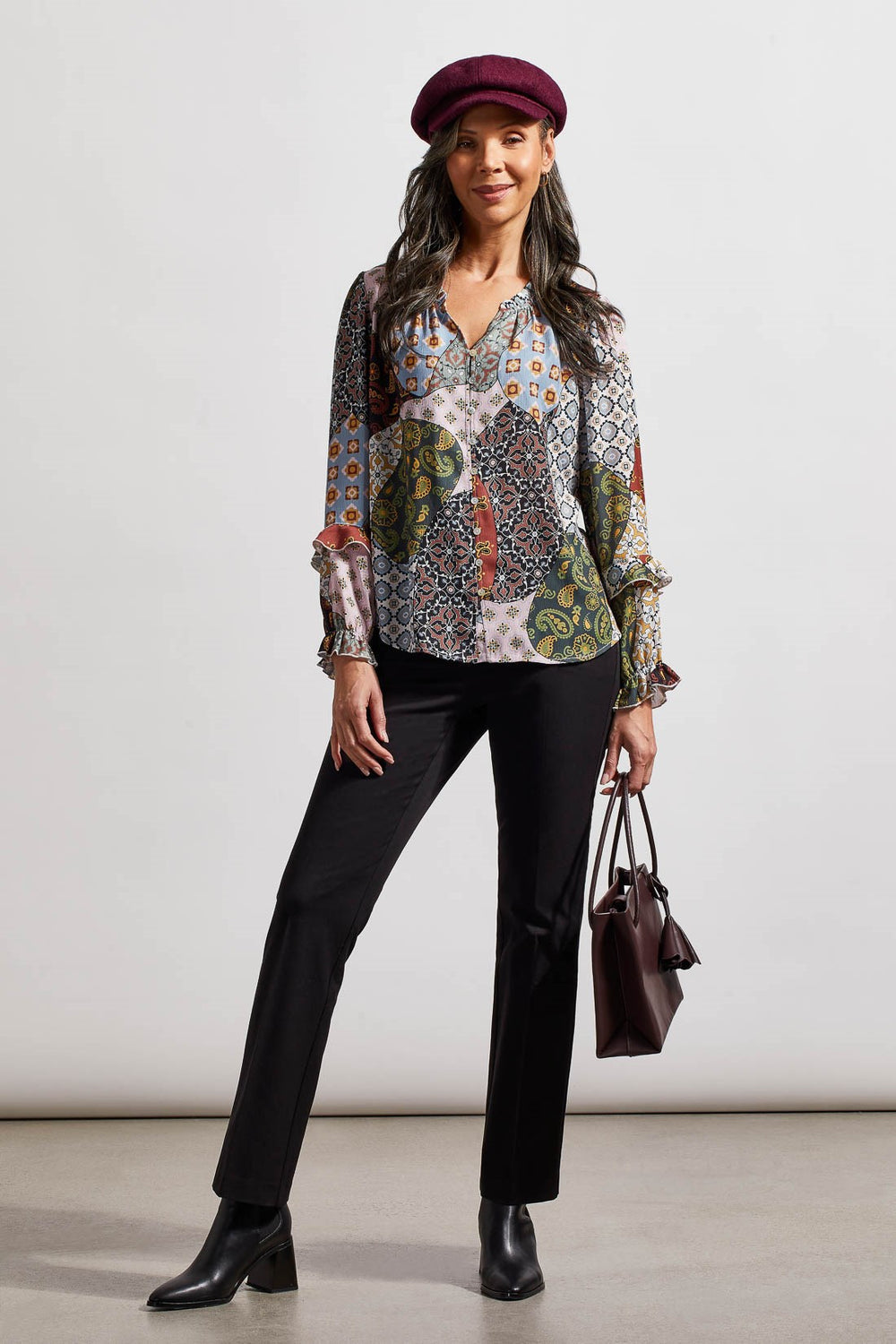 Blouse print Tribal - 1581O-3858-2987-baked clay