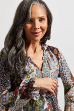 Charger l&#39;image dans la galerie, Blouse print Tribal - 1581O-3858-2987-baked clay
