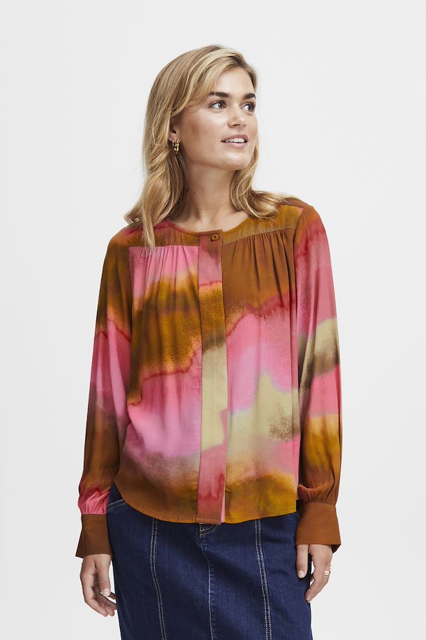 Blouse multi teinte Fransa - 20612926-very Berry