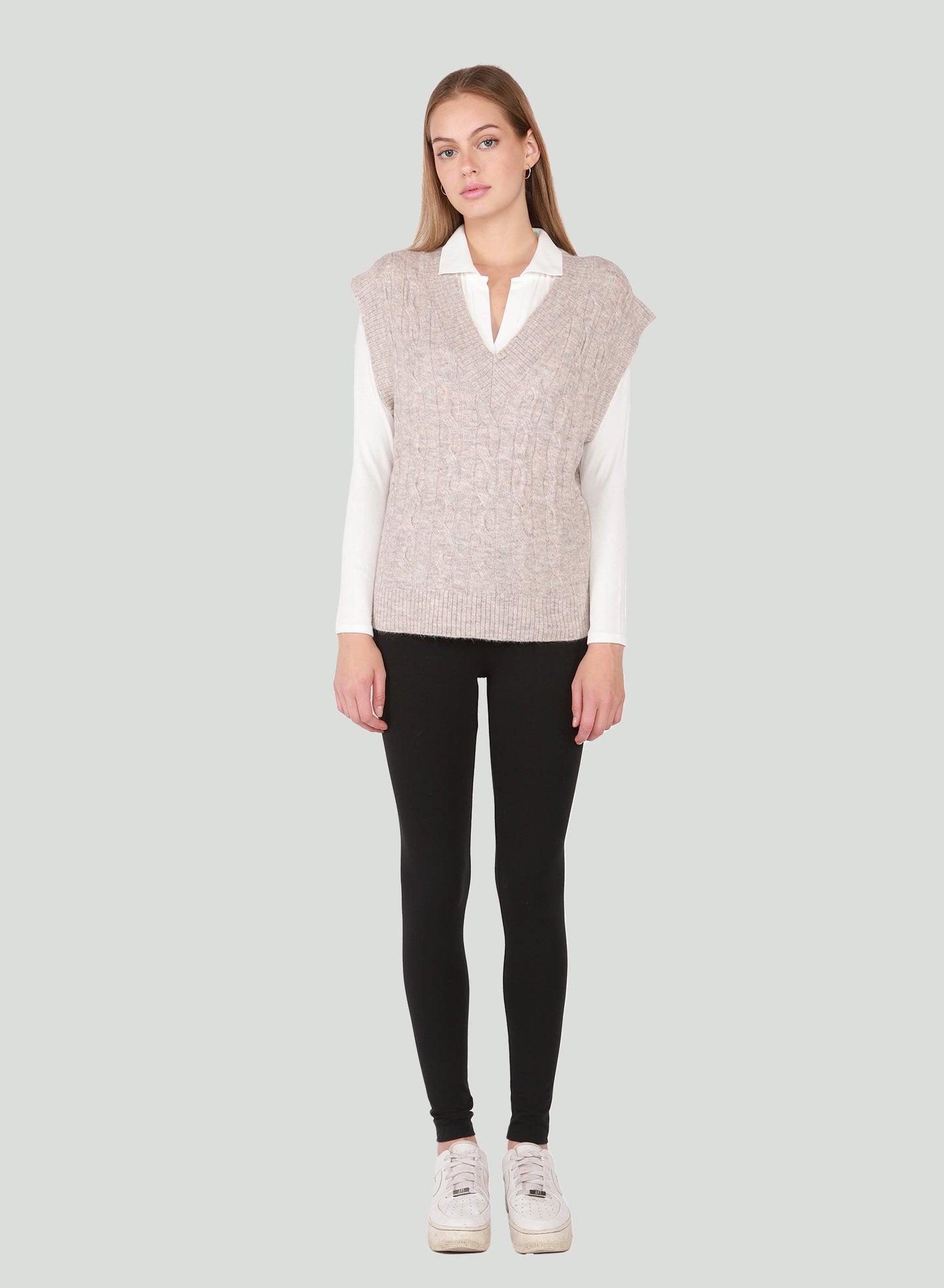 DÉBARDEUR TRICOT BLACK TAPE - Avoine - 2127003 T