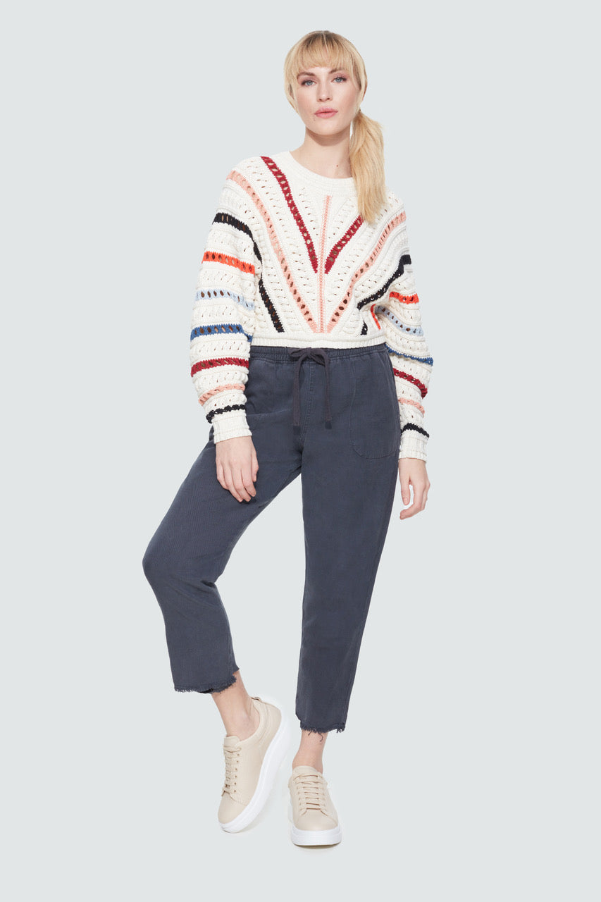 TRICOT RAYURES BLACK TAPE - Print - 2127019 T