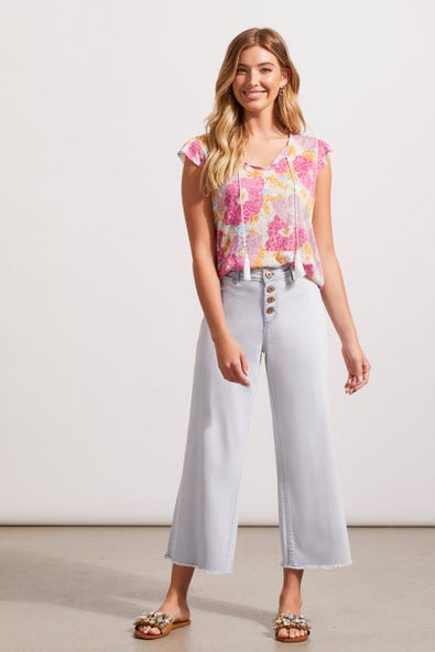 JEANS AUDREY TRIBAL - Bleu pastel - 7741O-292