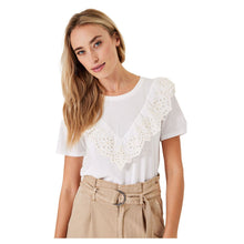 Charger l&#39;image dans la galerie, T-SHIRT BRODERIE ANGLAISE GARCIA - Off white - B30204
