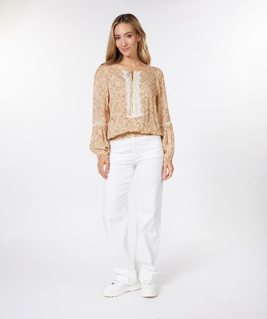 BLOUSE DENTELLE ESQUALO - Print - SP23.15002